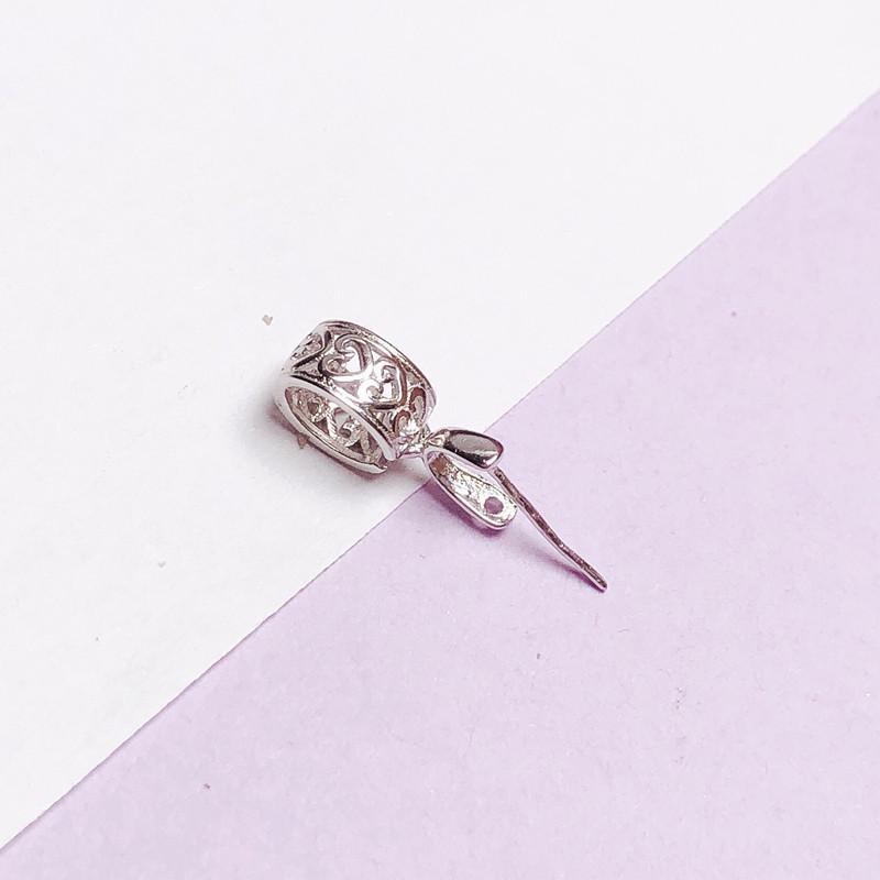 

Подвеска «Нефритовый Будда» с соединителями из стерлингового серебра — косой зажим для ожерелья платиновый