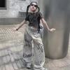 2024 Girls' Summer Graffiti Hip-Hop Streetwear Pants