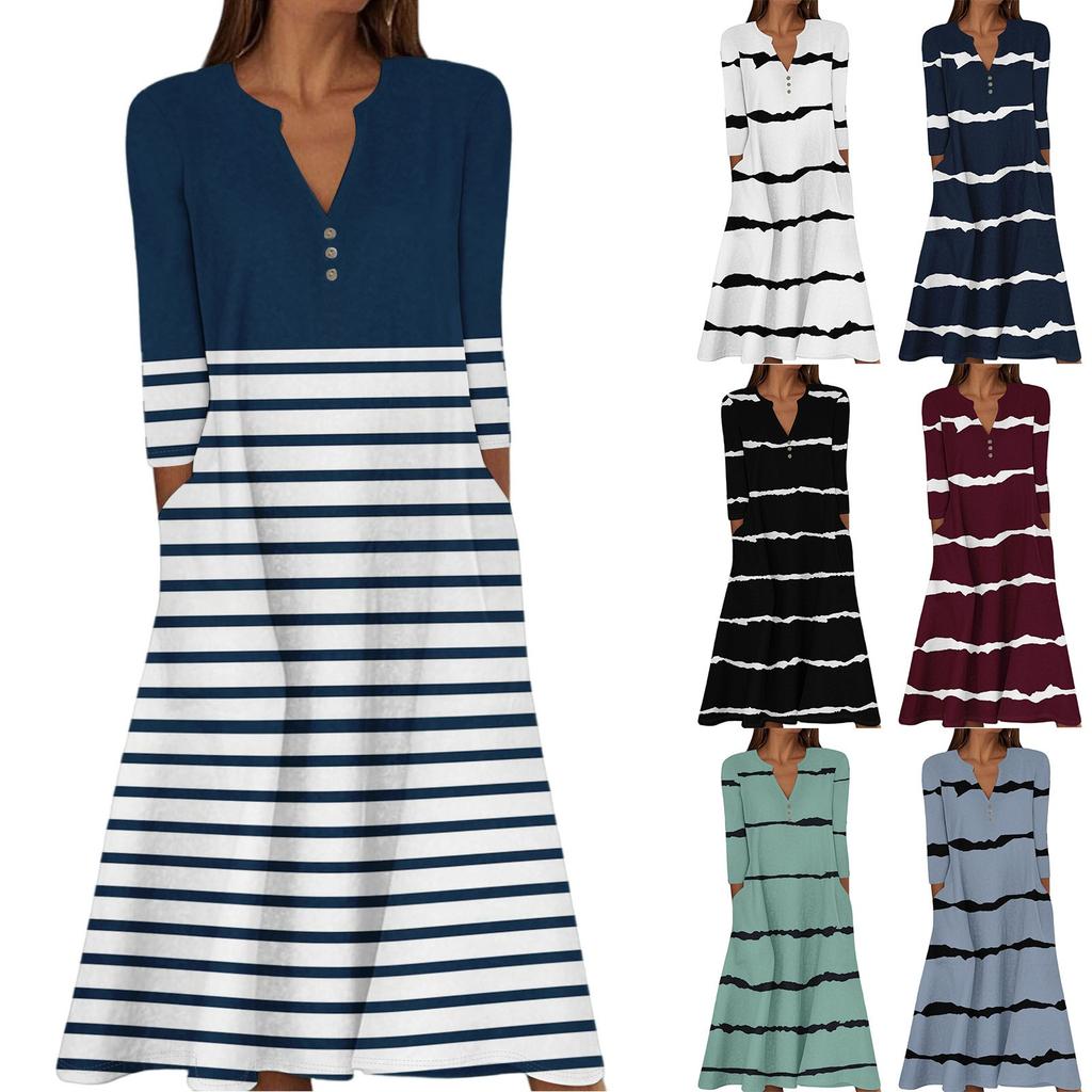 Women's Casual And Fashionable Round-neck Sleeveless Mid Length Dress