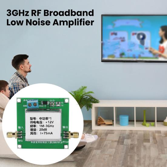 3GHZ RF Low Noise Amplifier Broadband 1M-3GHz 2dB/0.5GHz Gain Wide Band High Gain RF