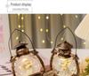 Retro Christmas Ornament: Crystal Ball Music Box & Oil Lamp Horse Decor