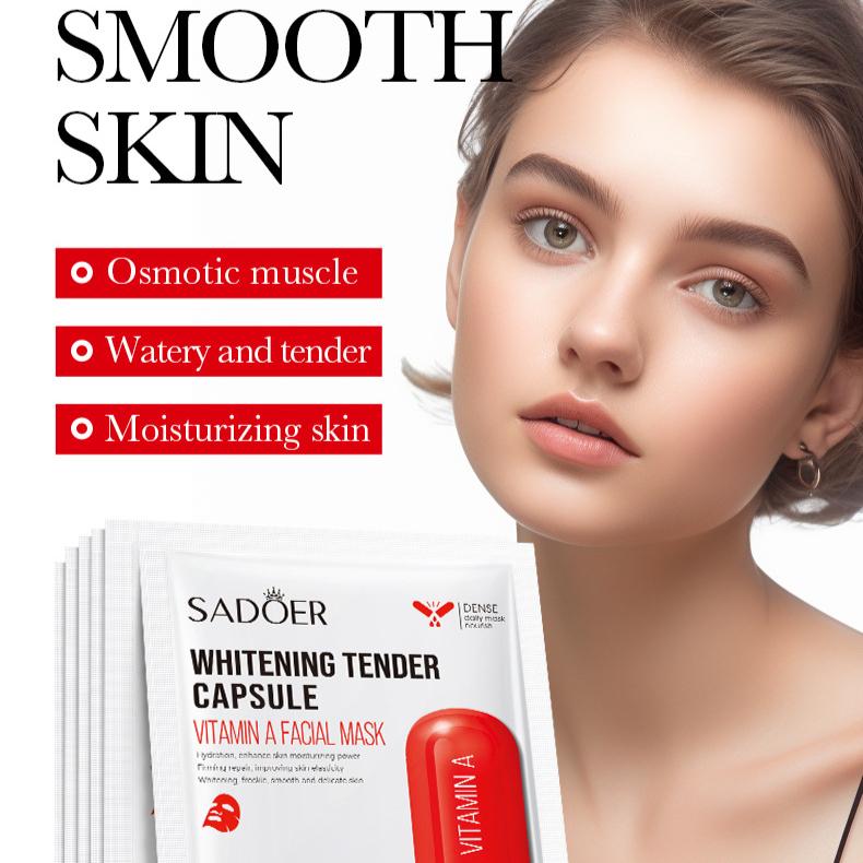 Vitamin A Antioxidant Brightening Capsule Mask, Hydrating and Moisturizing Delicate Skin Rejuvenation Moisturizing and Moisturizing Mask