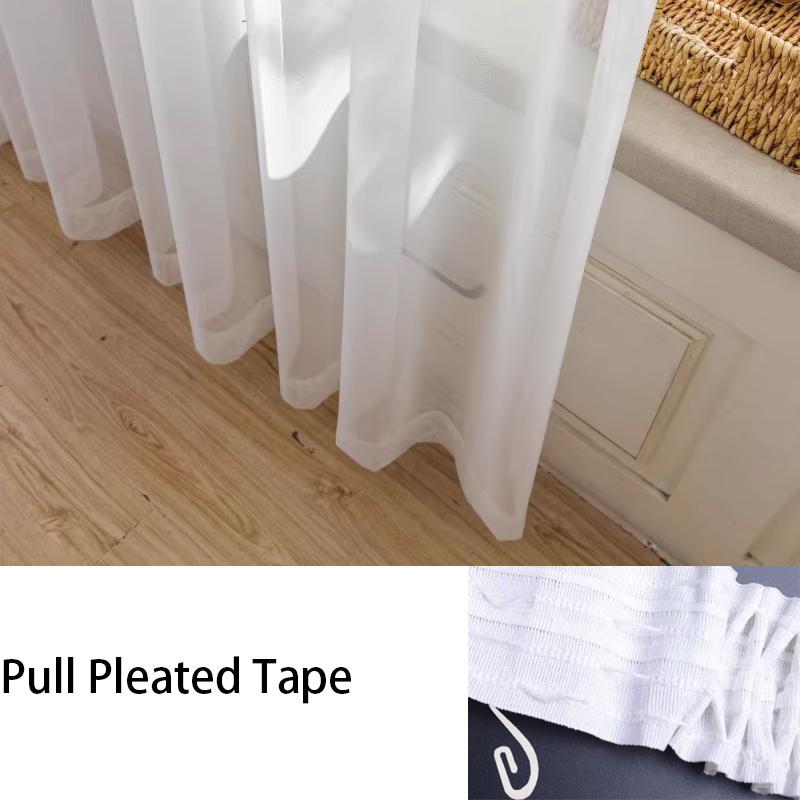Witte Gordijnen voor Woonkamer Slaapkamer Franse Balkon Erker Deurverdeler Scherm Luik Afgewerkt 1PC W65cmxH130cm