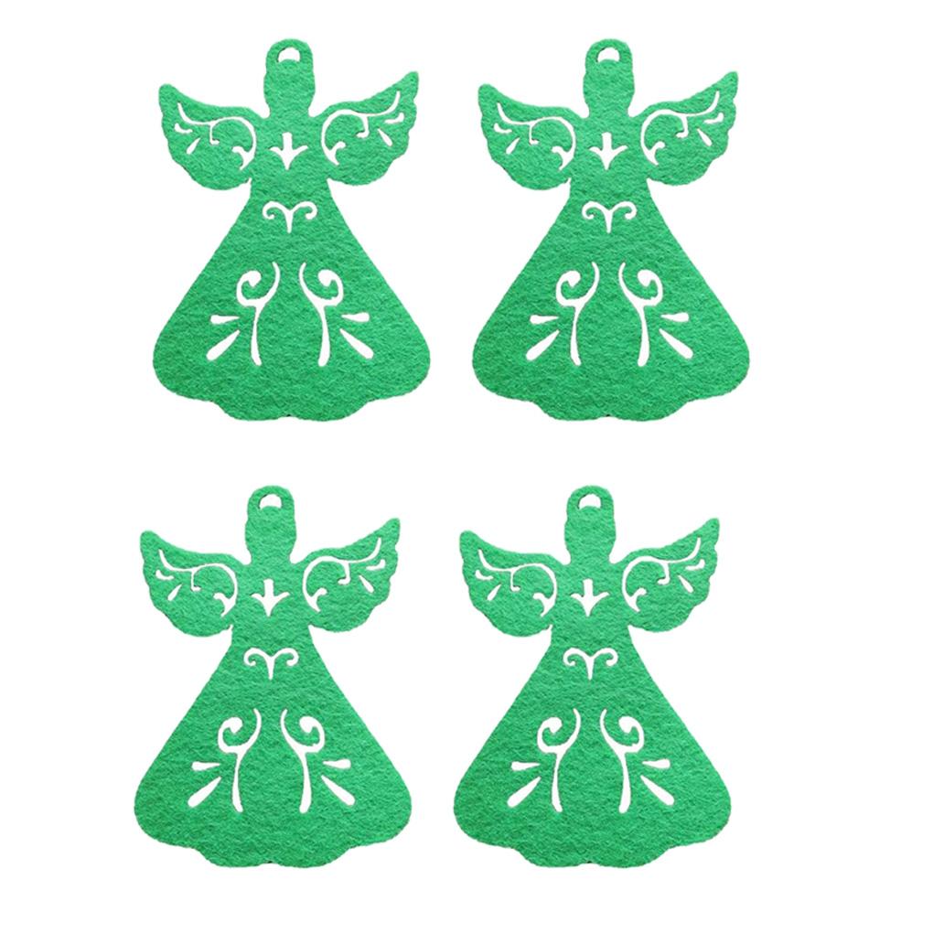 

4 шт. Рождественская подставка под стакан, портативная, моющаяся, рождественская, тематическая, сменная, для ресторана, кофейни, подставка для чашки, декоративная подкладка зелёный