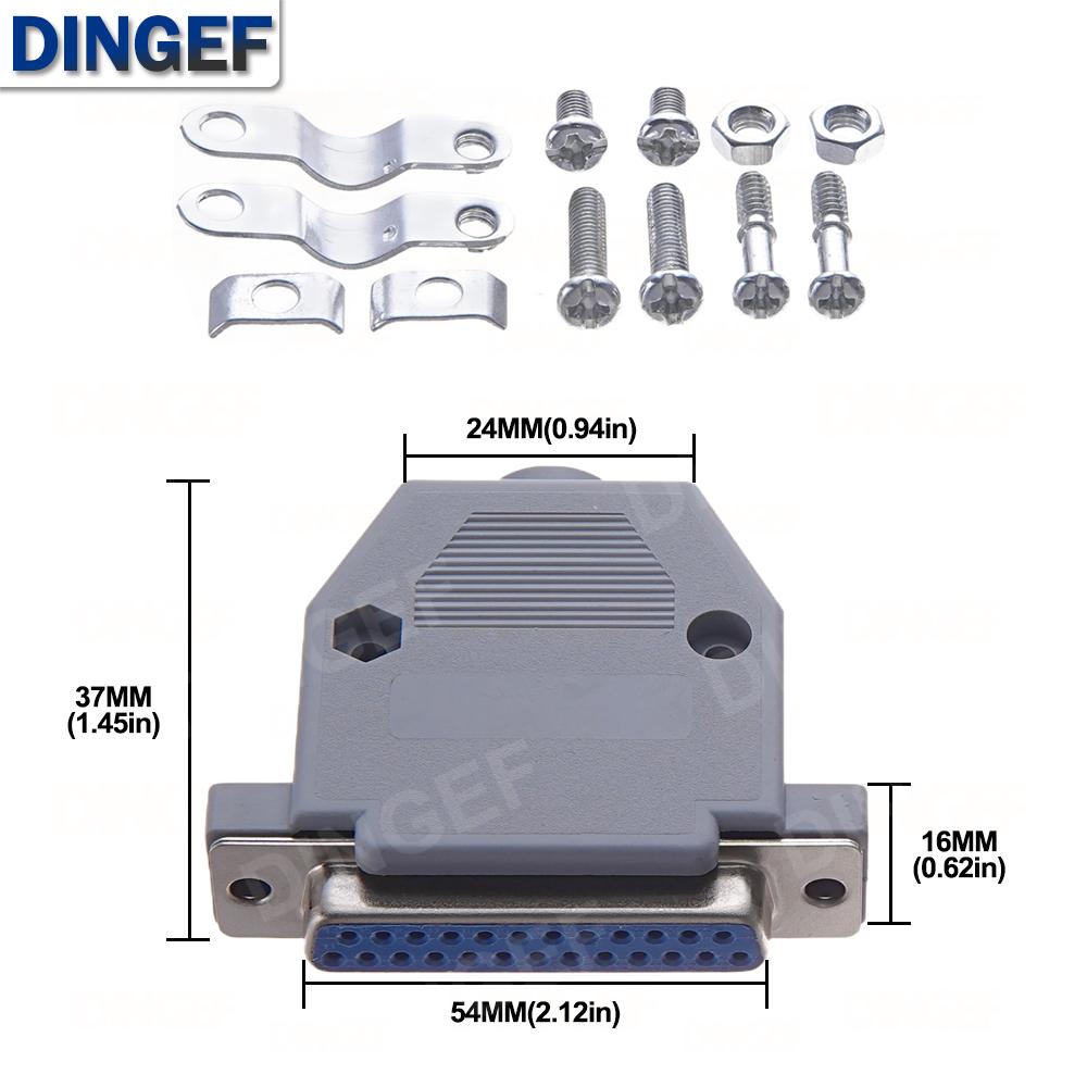 2Set DB9 Adapter Connector Core DB15 DB25 DB37 RS232 Serial COM Plug Connectors Hole/Pin Female Male Port Socket D Sub DP9