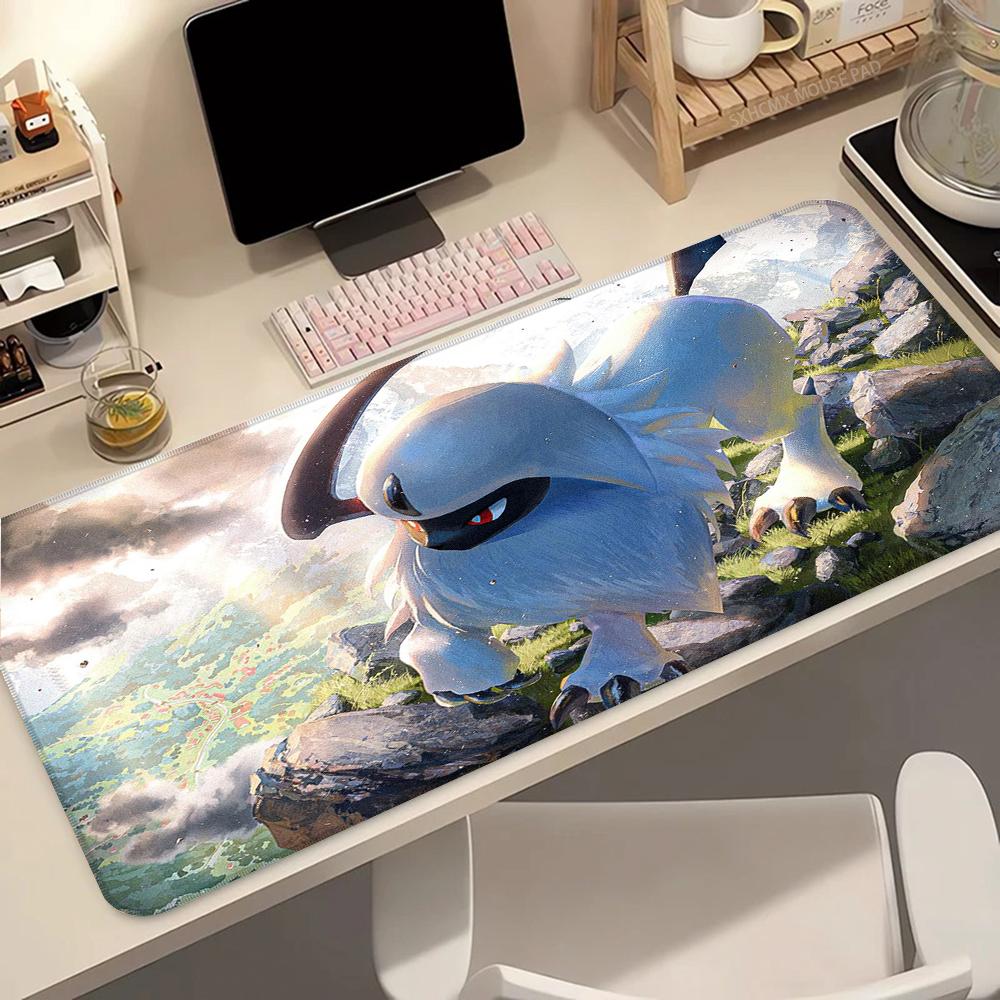 Large Gaming Mouse Pad with HD Print P-Pokemons Absol Design for PC Computer Keyboard Desk Mat Carpet Table Accessories
