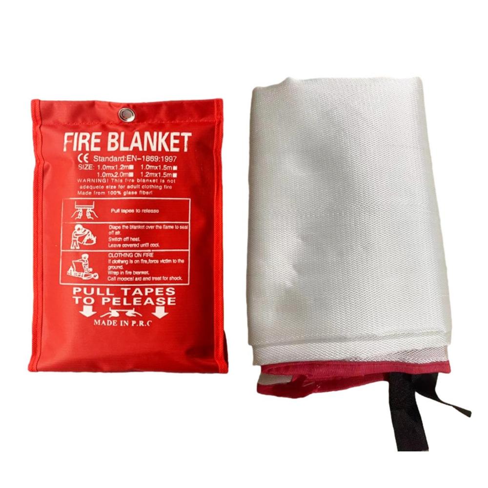 Fire Blanket For Home Fire Shelter Large Suppression Fiberglass Fire Retardant Blanket Portable Fireproof Emergencies Survival