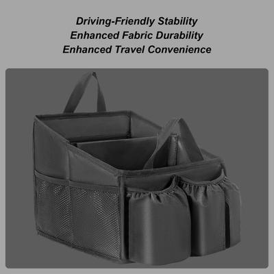 Car Seat Organizer Multi-Compartment Foldable Organization Caddy Interior Organizer Accessories For Toys Tissues Snacks Drinks