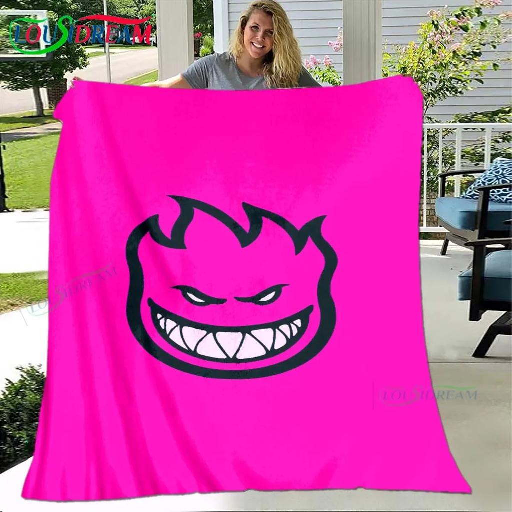 Fashion S-Spitfire Logo Pattern Blanket Flannel Thin Blanket Portable Home Travel Office Lunch Break Blanket Birthday Gift