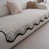 Non-Slip Plush Warm Sofa Cover Thickened Geometric Lines Sofa Mat  Living Room