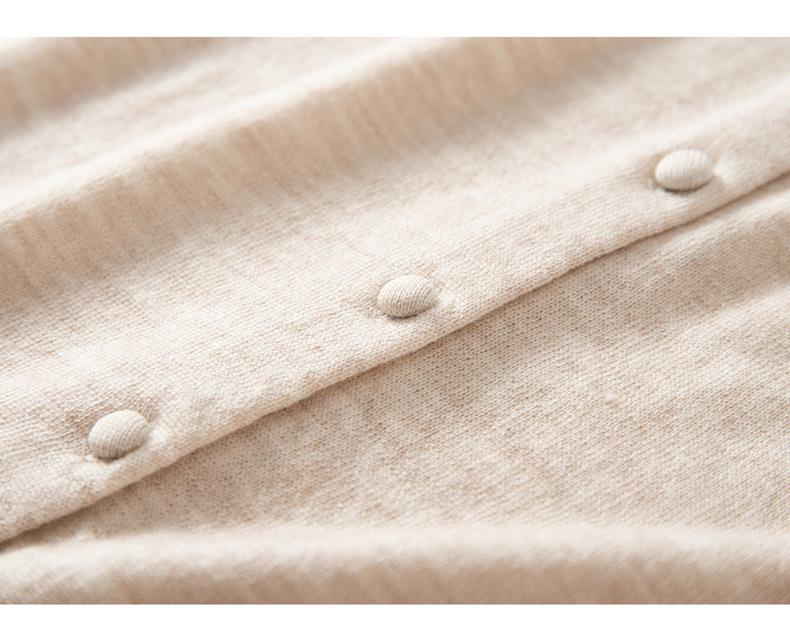 Autumn/Winter Women's Pure Wool Polo Collar Knit Cardigan