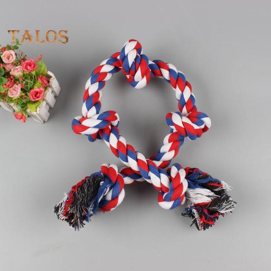 5-Knot Dog Rope Toy Heavy-Duty Dog Chew Rope Toy for Aggressive Chewer Interactive Dog Pull Cotton Rope for Tug of War Game