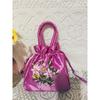 Ethnic style handmade embroidered bag wedding candy handbag middle-aged and elderly shopping mobile phone change bag mini handbag