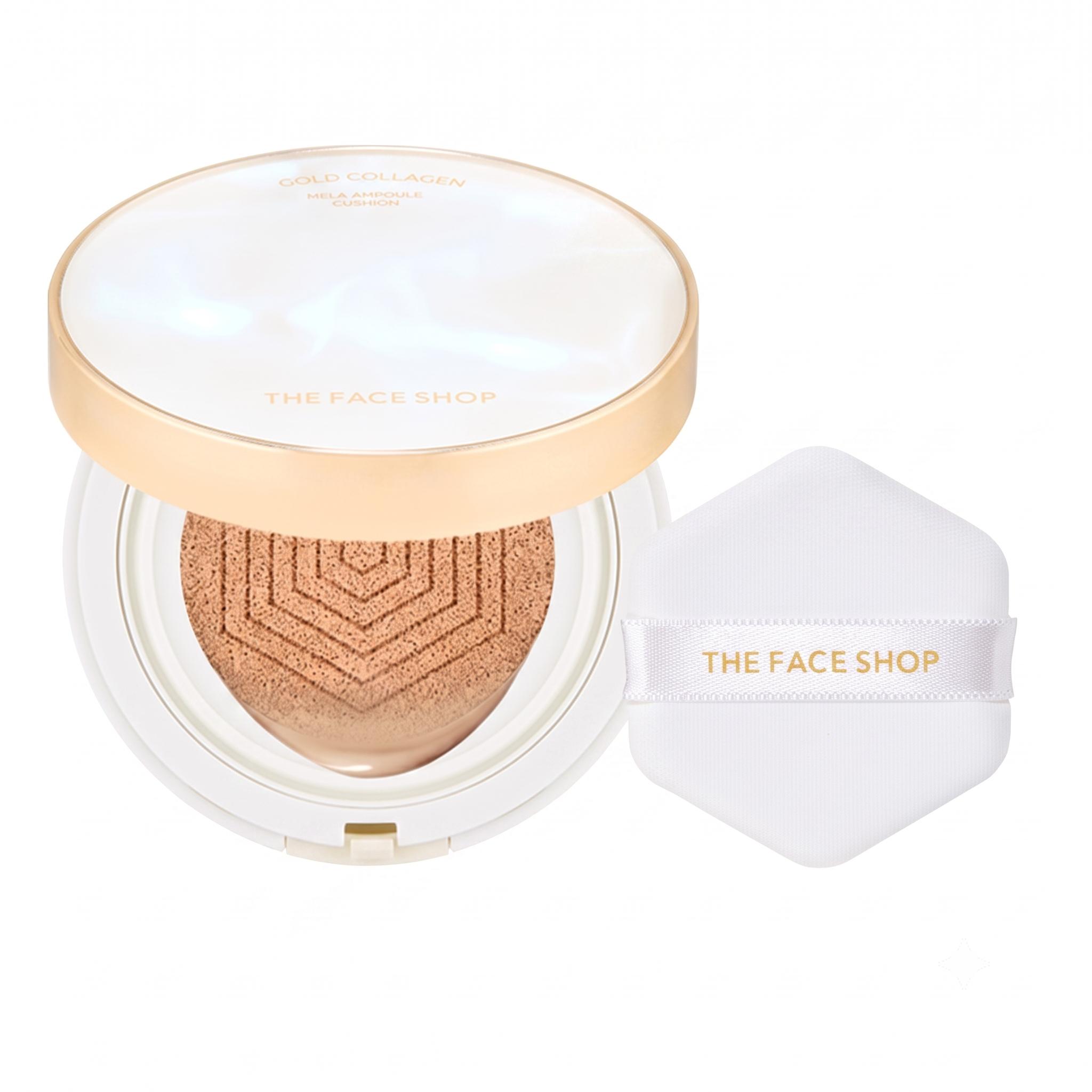 THE FACE SHOP Gold Collagen Dunkle Flecken Ampullen-Kissen (SPF50 + PA +++) 15g V203 Natural Beige  15g