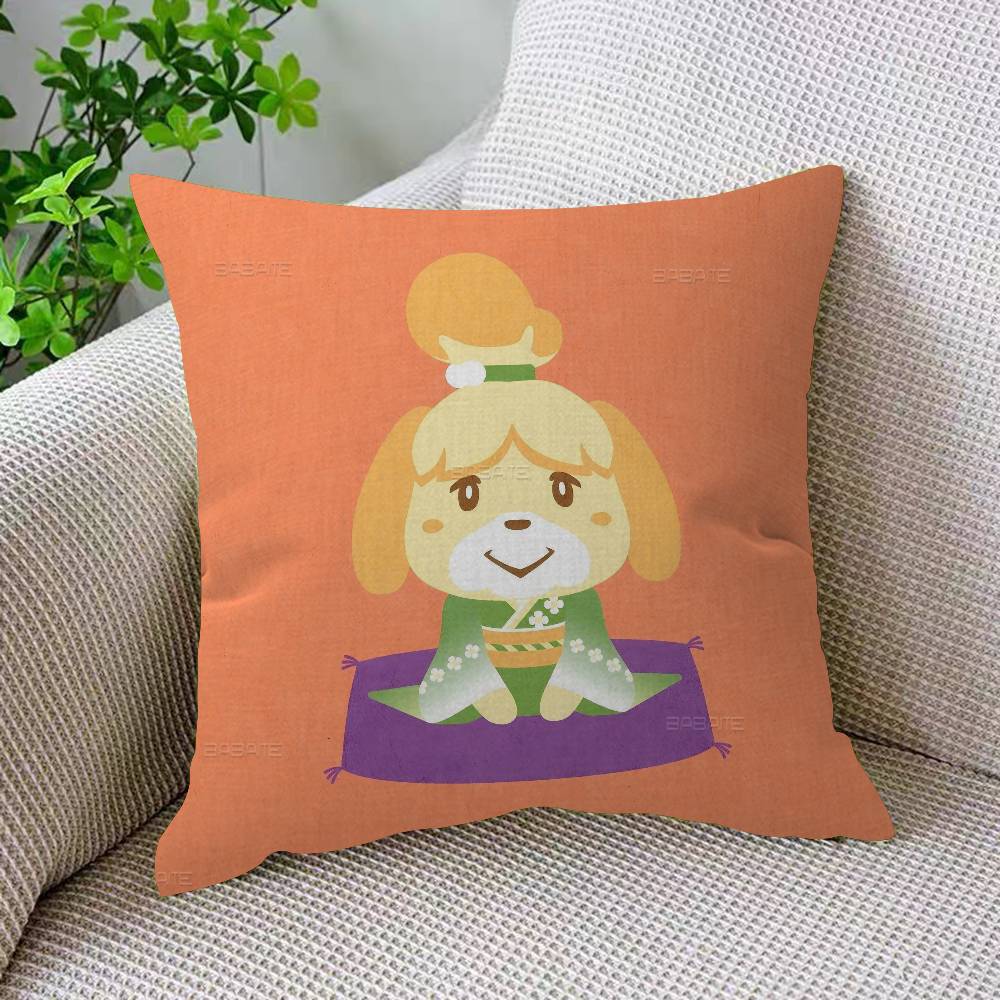 Life Simulation Game A-Animal C-Crossing Cushion Cover Car Throw Pillow Case For Sofa Car Christmas Gift 40x40cm 45x45cm