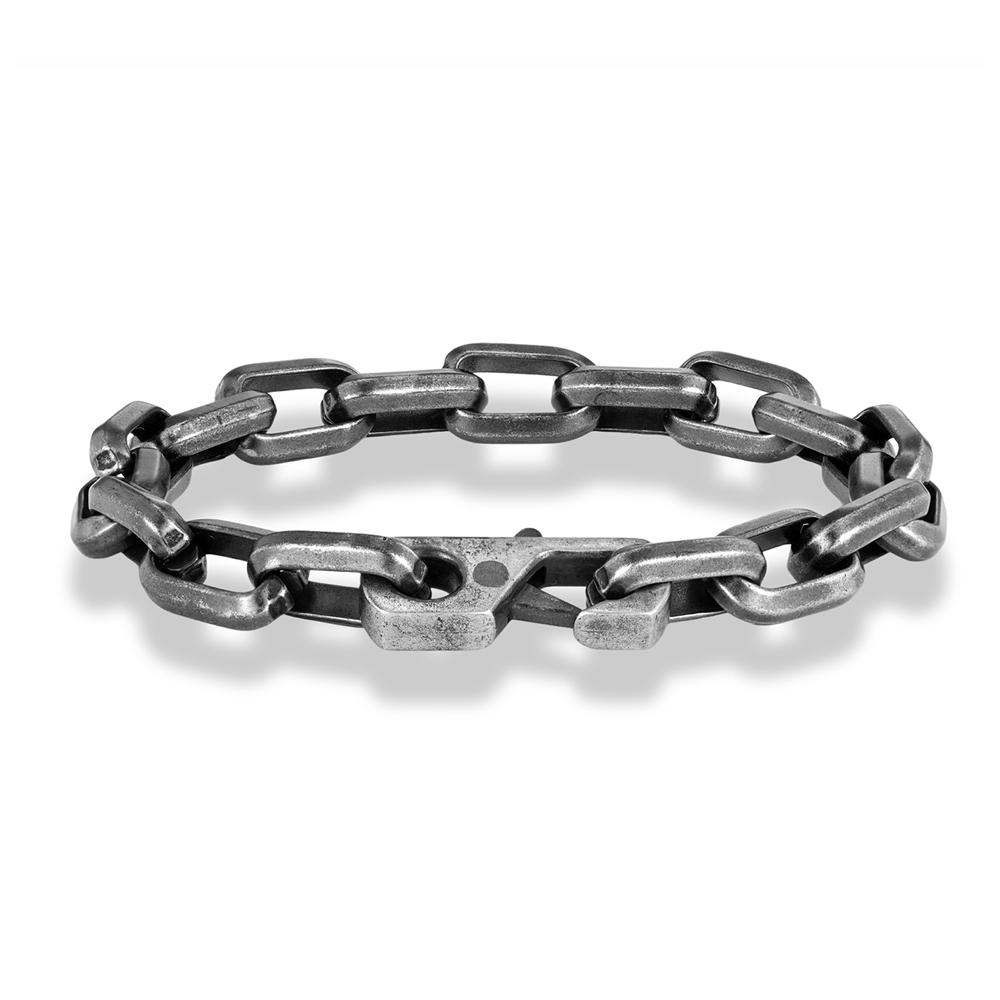 

Never Fade Stainless Steel Rectangle Chain Bracelet Men Women Vintage Locomotive Motorcycle Bracelets Black Gold Color Jewelry 19cm
