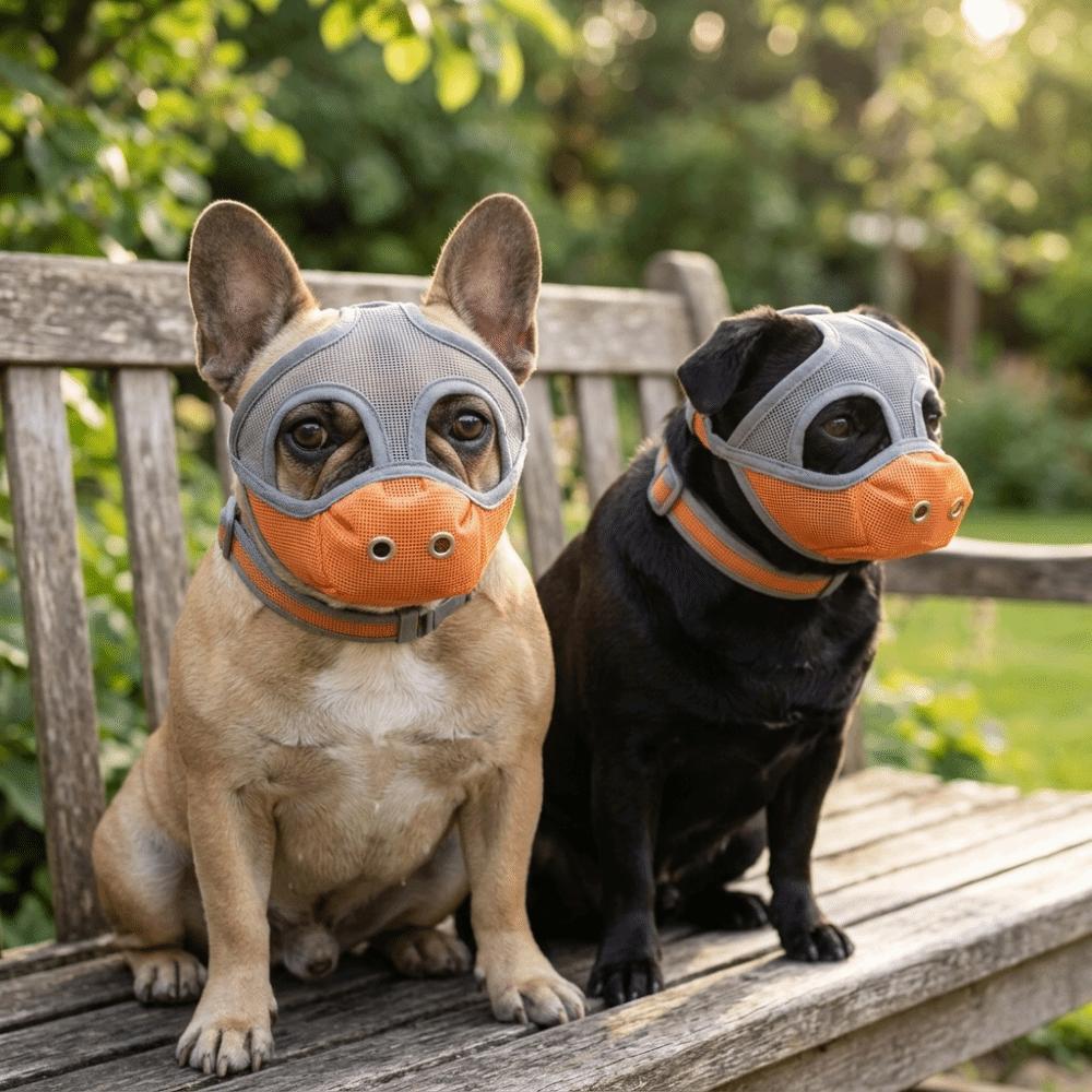 Mesh Structure Dog Muzzle Multi Sizes Bulldog Muzzle Breathable Muzzle  Daily Training