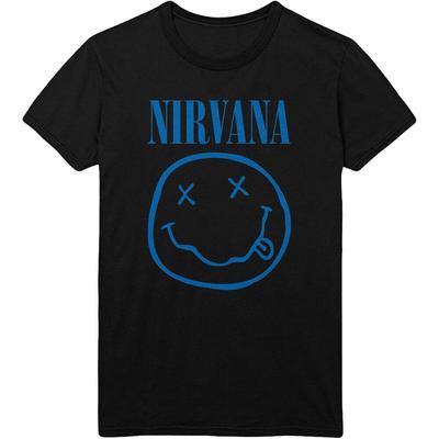 Nirvana Mavi Logolu Unisex Tişört