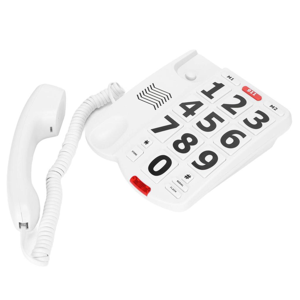 Big Button Phone Wired Big Button Landline Phone with Easy to Read Big Buttons and Super Loud Ringtones