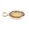 Speranza 24K Pure Gold Coin Pendant with Gold Glass 18K Engraved Crown, 1/25oz Clock,
