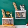 Utensil Holder Cutlery Drainer Kitchen Tableware Storage Bucket Plastic Chopstick Spoon Storage Rack Detachable Kitchen Tools