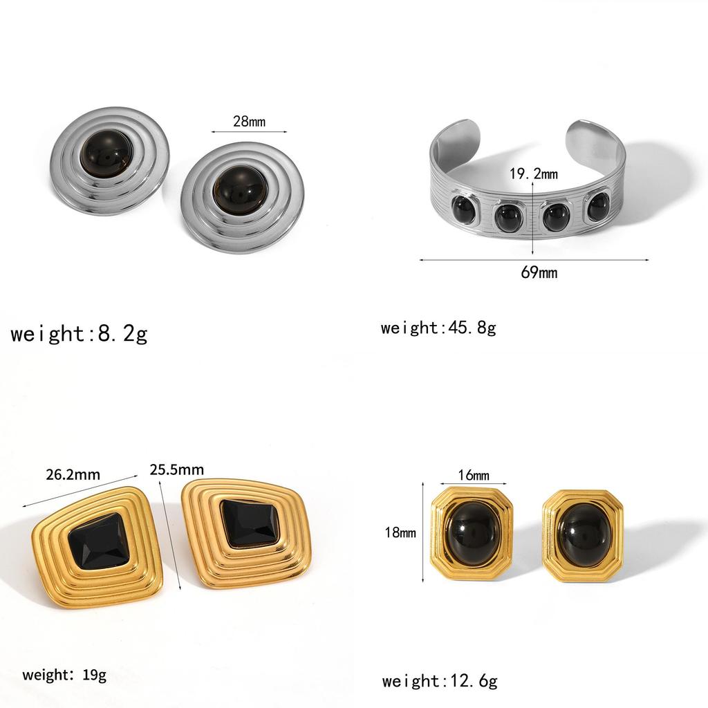 Set de Pendientes Geométricos de Acero Inoxidable para Mujer con Diseño Único para Entusiastas de la Moda