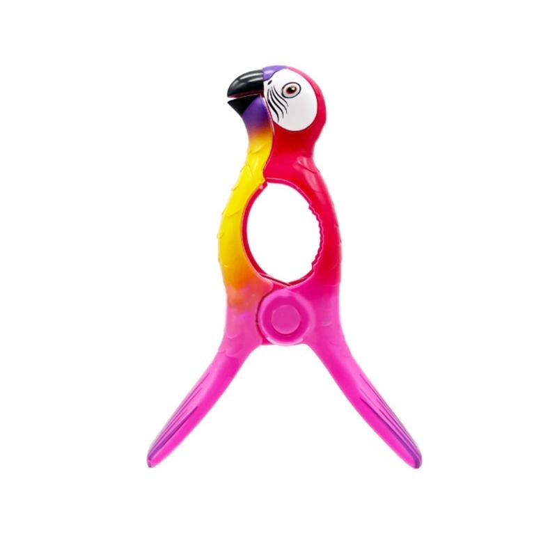 Parrots Beach Towel Clip for Beach Chairs Plastic Bird Towel Holder Colorful Clothes Pegs for Garden Holiday Pool Beach