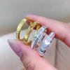 Bague Oeil de Chat Brillant Brossé Bague Simple Unie Bague Oeil de Chat de Niche Bague