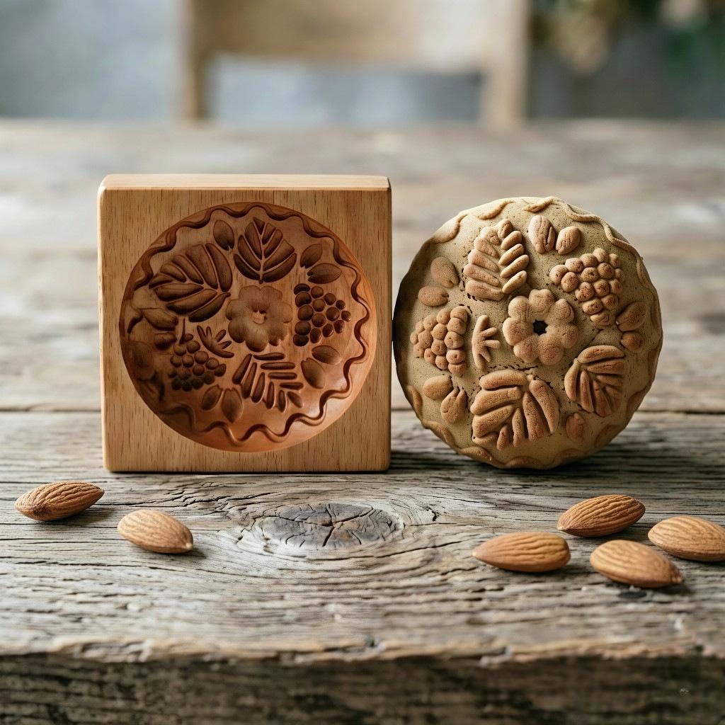 Wooden Gingerbread and Shortbread Cookie Mold Cutter