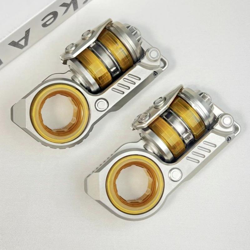 Sinian Edc Gobigger Youth Edition Aurora Tuning Fork Push Egg Fidget Spinner Ratchet Haptic Slider Decompression Fingertip Toy