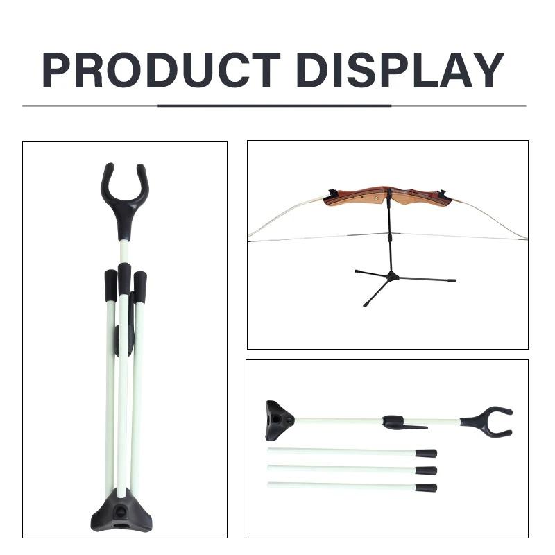 Archery Folding Recurve Bow Stand Bow Storage Hunting Shooting Bow and Arrow Portable Takedown Fiberglass Bracket Equipment 5