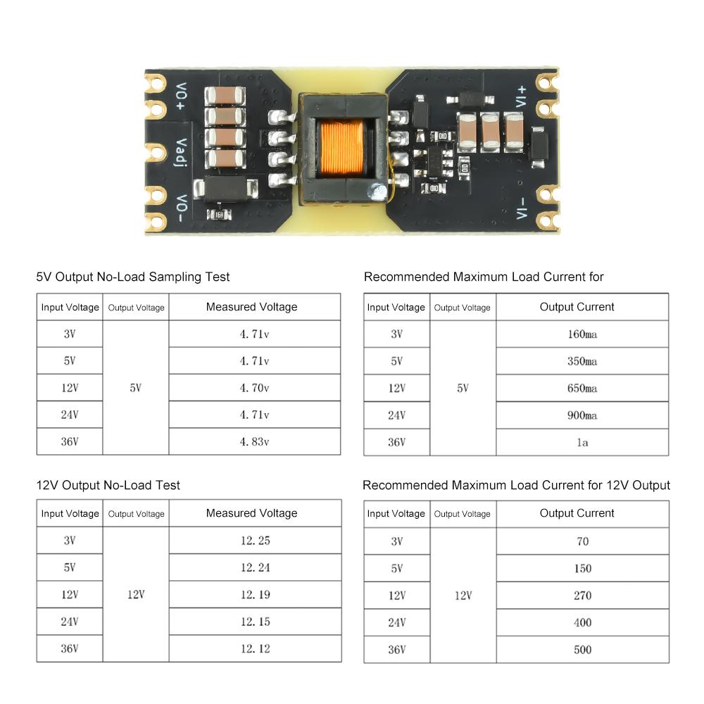 Isolated Power Supply Module DC-DC Converter 3-42V Input To 5V 12V ±5V ±12V Output Buck-Boost Module Reserved LDO