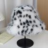 Faux Fur Leopard Hat Women Thickened Warm Ear Protection Autumn Winter Large Head Circumference Stylish Casual Women Winter Hats