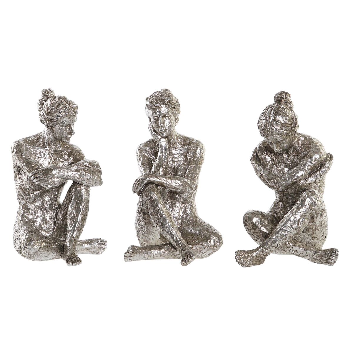 

Декоративная статуэтка DKD Home Decor 17 x 15 x 26 см Женщина Серебро (3 единицы) TU прозрачный