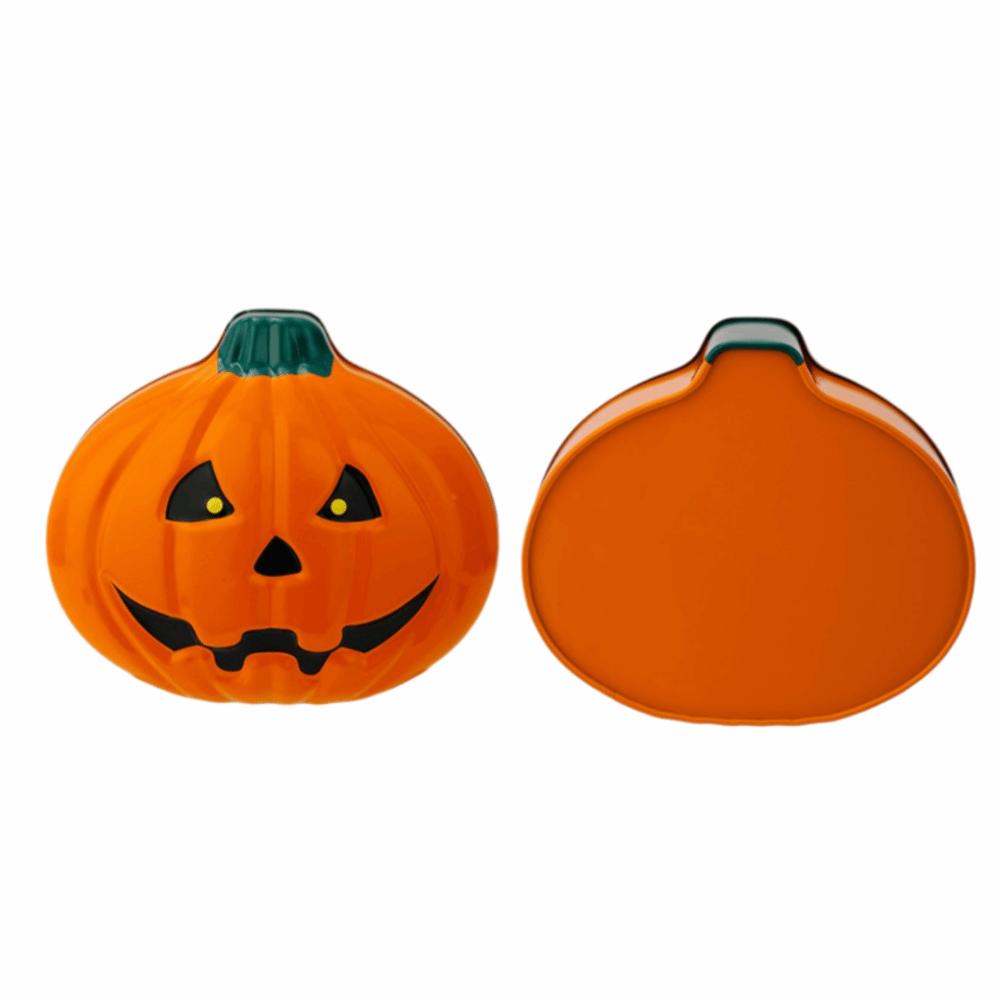 Cartoon Halloween Pumpkin Face Tinplate Box Pumpkin Shape Pumpkin Face Cookie Box Candy Storage Style 2