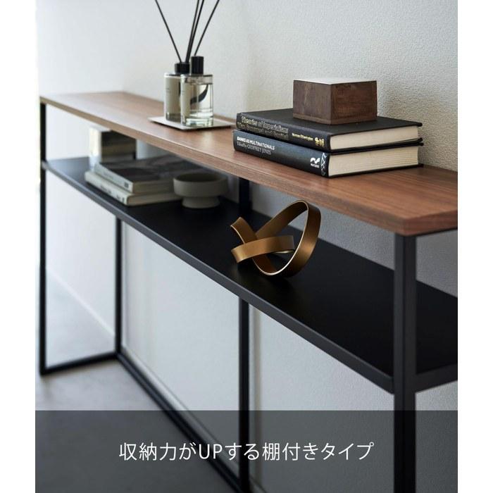 Yamazaki Sofa Back Console Table with Shelf - Black - 126x20.5x65cm - Tower 2029