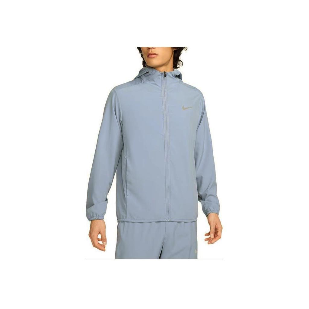 Nike Jednolity Kolor Bluza z Kapturem Długi Rękaw Zapinana na Zamek Kurtka Męska Niebieska FB7483-493