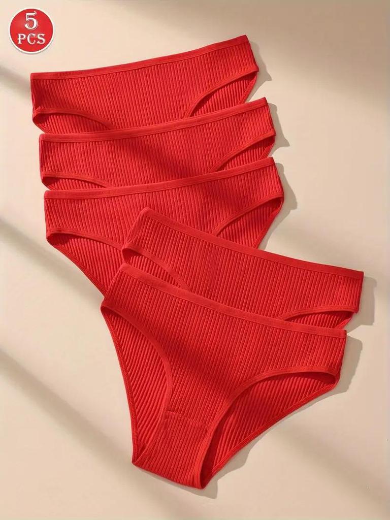 5 ks Dámské kalhotky Měkké bavlněné spodní prádlo Sexy dívčí kalhotky Dámské prodyšné strečové kalhotky Dámské spodní prádlo S-XXL