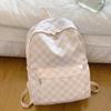 Damen Mode Schachbrett Laptop Rucksack mit Aufdruck Umhängetaschen Set Mehrere Taschen Verstellbare Träger Campus Pendler Essentials