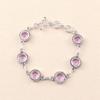 Morganite Gemstone 925 Sterling Silver Handmade Jewelry Adjustable Bracelet 7-9" RB-16-7