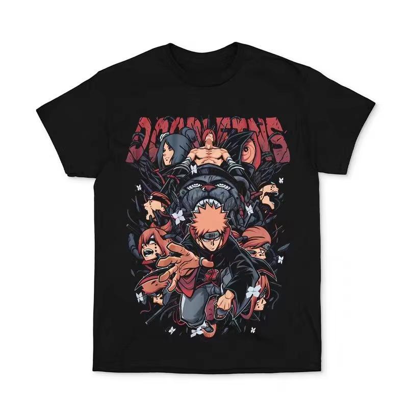 

Наруто Одежда с коротким рукавом Периферийная Совместный Подарок на День рождения Аниме Живопись Мужчины и Женщины XL