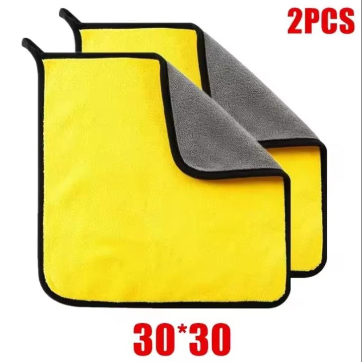 Microfiber Car Cleaning Towels Car Wash Drying Cloth Hemming Microfiber Towel Care Wash Cloth Car Detailing Accessories