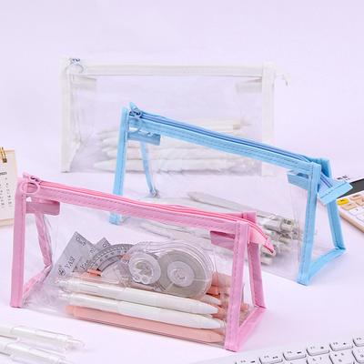 1PC Stationery Large Capacity Zipper Storage Bag for Elementary School Students Portable Waterproof Stationery Bag