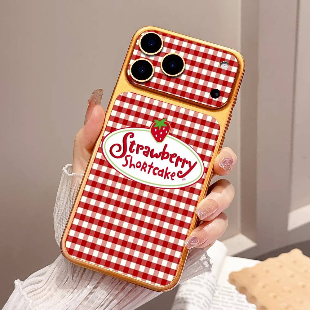 Animated S-Strawberry S-Shortcake For IPhone 17 Pro 17 Pro Max Rear Skin Wrap Decal Protective Sticker