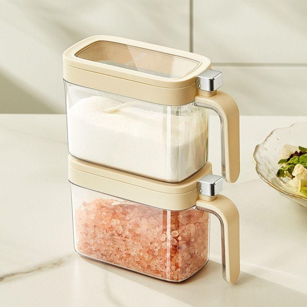 Plastic Pop-Top Seasoning Box Sealed Spice Storage Container Practical Spice Jars  Kitchen