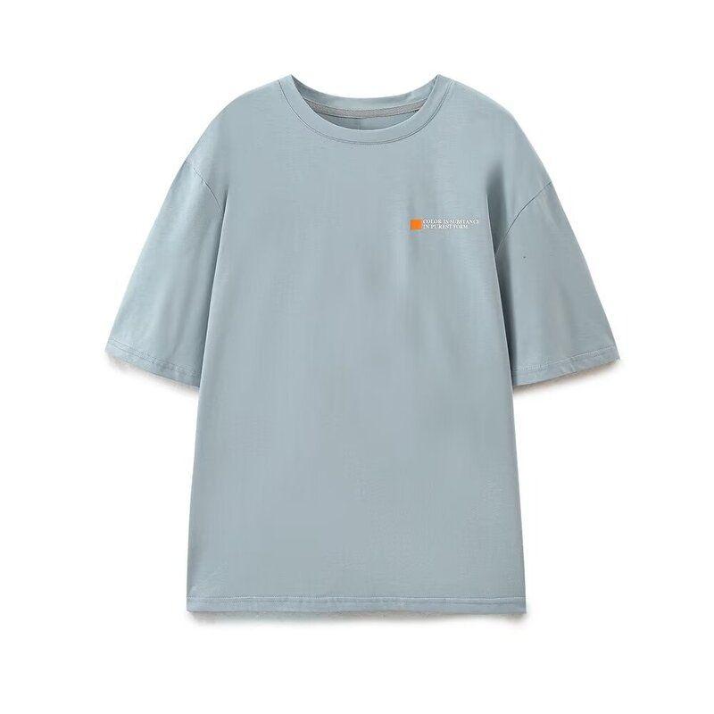 Fashion Style 2024 Summer New Arrival Loose Back Print Silm Round Neck Pure Cotton Short Sleeve T-shirt 1165076 250