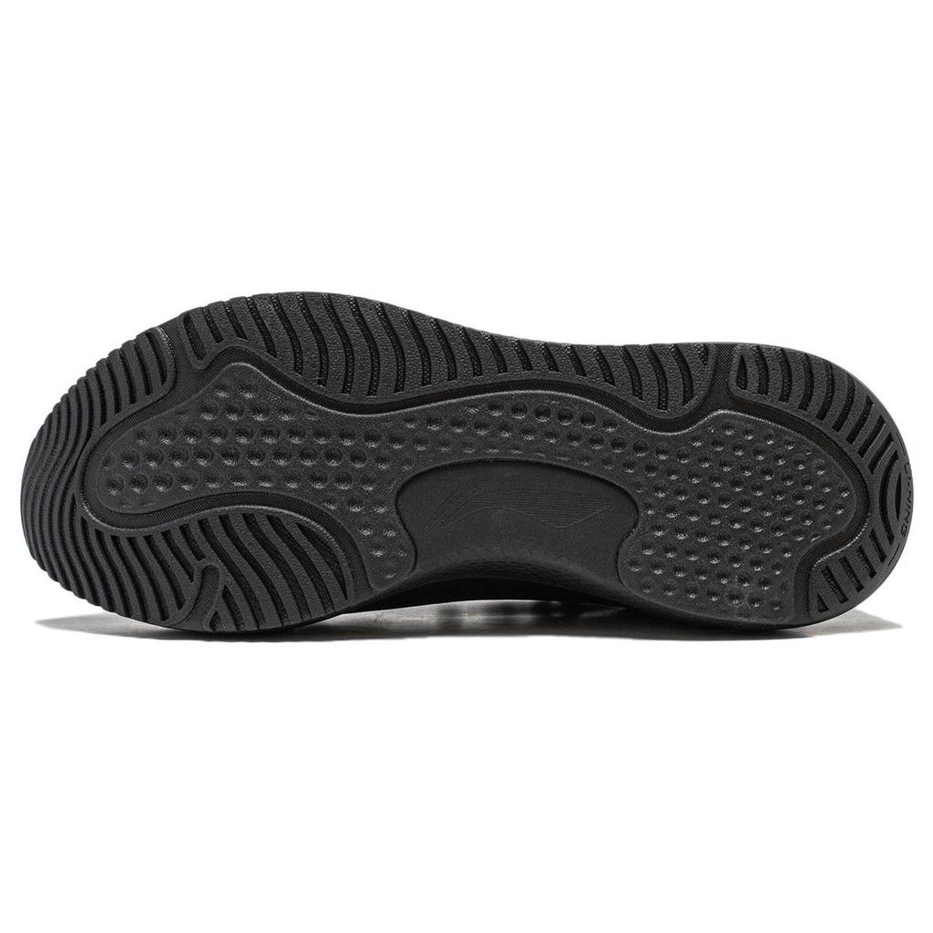 Li Ning Easy Fit Lightweight High Resilience Comfortable Shock Absorption Wear Resistant Breathable Low Top Running Shoes Men sneaker Black ARST041-1