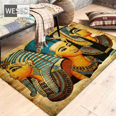 Alfombras 3D de la cultura del antiguo Egipto para el hogar, sala de estar, alfombras decorativas Retro, alfombra de esponja para dormitorio, suelo de baño, felpudo