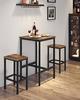 Breakfast Bar, Tall Square Bar Table, Durable Steel Frame, 60 X 60 X 90 Cm, Easy Assembly, For Kitchen Living Room, Dining Room