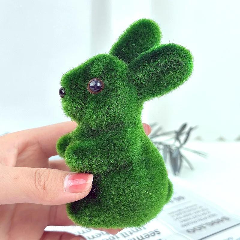 Schaumstoff Osterhase Mini Grün Künstlicher Hase für Hausparty Garten Osterdekoration Lebendiger Hase Oster Schreibtischornament